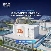 Conteneur ESS refroidi par air MATE 20 pieds, stockage de batteries LiFePO4 500 kWh 1 MWh IP65 pour solution de réduction des coupures d'énergie renouvelable