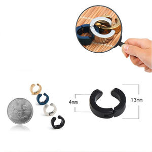 Boucles d'oreilles Hip Hop pour hommes, femmes, bijoux ouvertes, Non percées, en acier titane, modèle unisexe, <span class=keywords><strong>boucle</strong></span> d'oreille, vente en gros - Product Image 5