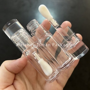 ISMAN Vente en gros de tubes à gloss à lèvres ronds transparents de 6 ml et 8 ml, grand applicateur, emballage vide pour gloss à lèvres, flacon personnalisé avec logo en cristal - Product Image 5