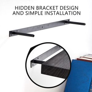 Hiện đại hình chữ nhật màu đen rắn gỗ nổi Kệ handmade Wall Mount cho nhà khách sạn hoặc trường học cho lưu trữ-Nhà máy bán buôn - Product Image 3