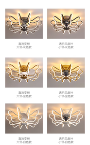 Ventilateur de plafond moderne à profil bas de haute qualité à 6 vitesses en plastique avec LED, moteur CC, télécommande, contrôle par application, purification de l'air - Product Image 6