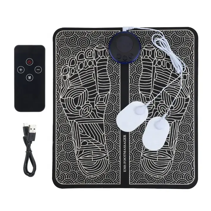 Popular Hot Products TENS EMS Foot Massage Mat Pad para vibrar la máquina eléctrica de masaje de pies