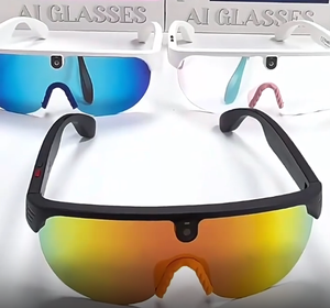 Gafas Inteligentes con Cámara Única, Lentes Espejadas Naranja y Verde, Marco de Poliuretano, para Ciclismo al Aire Libre - Product Image 2