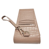 Kunden spezifische hand gefertigte Leder Geldbörse Crocodile Grain Mini Cross-Body Handy Geldbörse