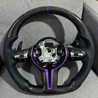 Volant en fibre de carbone personnalisé en forme de M adapté aux BMW 335i F30 F10 F15 F36 F01 F20 F22 F25 F31 F32 M3 M4 M5 X3 M40i