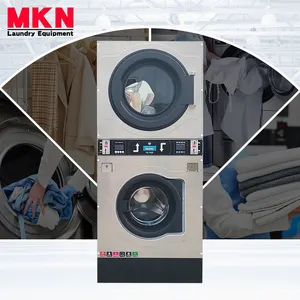 Mkn Fabriek Goede Verkoop Machine Munt Gecombineerde Wasmachine En Droger Allemaal In Één Voor Wasserij Business 12Kg