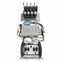 Control Remoto Inalámbrico de Metal con 6 Palancas para Grúas Industriales, Fuente de Alimentación de 12V/24V, Carcasa de Material Compuesto Metal-Plástico