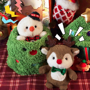 Boîte de rangement de Noël pour cadeaux, jouets en peluche, Père Noël, Bonhomme de neige, Arbre de Noël, Bonhomme en pain d'épices, animaux en peluche, peluches douces de Noël - Product Image 3