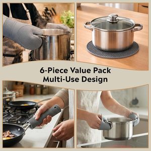 Ensemble de maniques et de protège-plats en silicone résistant à la chaleur pour la cuisson – Vente chaude - Product Image 6