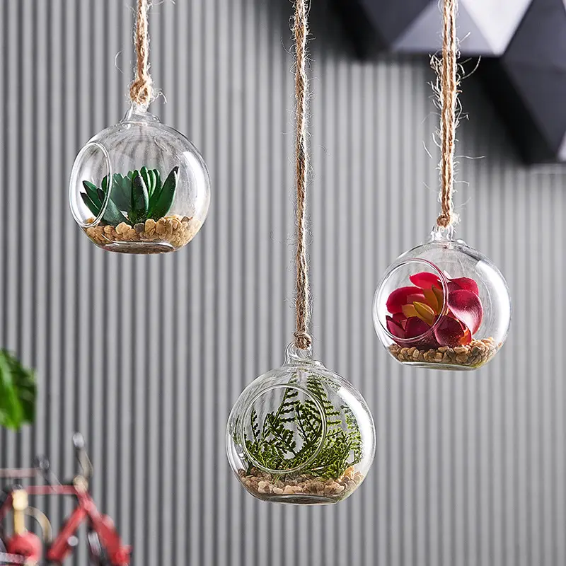 Adorno colgante, esfera artesanal, bola de cristal transparente, bola redonda de Navidad para decoración de árbol de Navidad