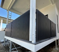 Panneaux de clôture de sécurité modernes en alliage d'aluminium, revêtement en poudre, anti-rongeurs, imperméables, pour la maison, extérieur, panneau de clôture à lame verticale