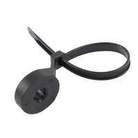 Bridas de nailon 66 ecológicas con cierre automático, sujeciones de cable de nailon con orificio para tornillo, sujetacables de plástico para coche