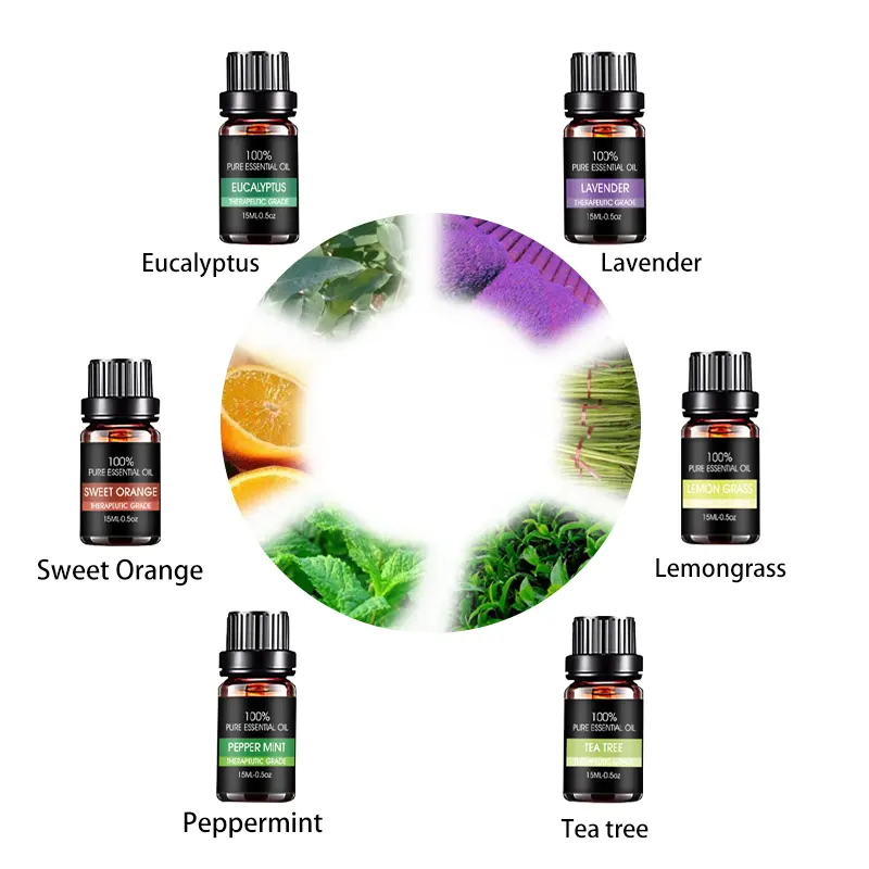 Essential Oils Top 6 Gift Set Pure Essential Oils Gift Set for Diffuser 10ml