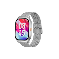 Montre connectée carrée ultra-fine AMOLED, surveillance de la santé sportive, rappels d'appels, ultra-longue autonomie, Android sans fil, bracelet en gel de silice