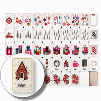 Ensemble de Mahjong de Luxe Américain 1,50 Pouce Or Champagne Acrylique 3 Couches 160 Pièces Gravé au Laser Pliable Portable Personnalisé OEM