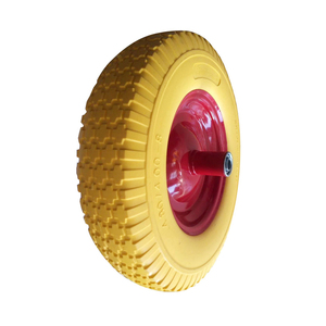 कारखाने अच्छी कीमत सामग्री हैंडलिंग उपकरण भागों का निर्माण फ्लैट फ्री व्हीलबैरो व्हील 400-8 pu फोम व्हील 16 ''4.00-8'' - Product Image 4