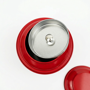 Ready Stock Double Lid Round Metal Tea <b>Tin</b> Can Airtight Food Grade <b>Tin</b> <b>Storage</b> Container For Tea Coffee Bean Grain Spice - Product Image 5