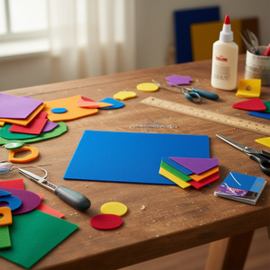 Foglio di Feltro Ilan 40x60 Cm Blu Reale Materiale per Artigianato - Product Image 2