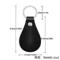 Porte-clés en cuir PU personnalisable avec logo, impression en relief, simple, pour voiture, cadeau d'affaires, durable