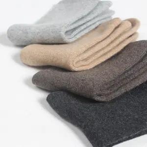 Custom 100% Cashmere Socks Women Cable Knitted Socks Cashmere Winter Warm Soft Cashmere Socks