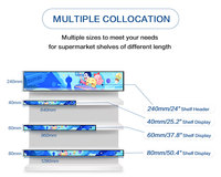 Toosen Digital Signage Shelf Led Display P1.5 Intérieur Bande Ticker Étagères Vidéo Publicité Écran Pour Supermarché Magasin De Détail