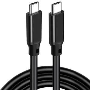 For direct trading and customization black injection molded PVC USB C-type to C-type cable 100W PD 5A fast charging data cable