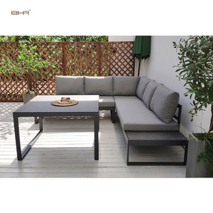 Mobilier d'extérieur <span class=keywords><strong>en</strong></span> aluminium BHR ensemble <span class=keywords><strong>de</strong></span> canapés <span class=keywords><strong>de</strong></span> <span class=keywords><strong>jardin</strong></span> <span class=keywords><strong>en</strong></span> forme <span class=keywords><strong>de</strong></span> L ensemble <span class=keywords><strong>de</strong></span> canapés <span class=keywords><strong>de</strong></span> <span class=keywords><strong>salon</strong></span> d'angle d'extérieur avec table à manger - Product Image 3