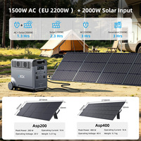 Generador Solar ABOK de 3600W, Estación de Energía con Onda Sinusoidal Pura, Panel Solar, Linterna, MPPT para Uso Doméstico, Comercial, en Interiores y Exteriores