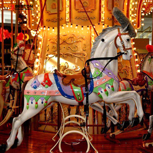 Nouveau matériel carrousel de joyeux Go pour loisirs créatifs, 1 ensemble, en bois, pour parc d'attractions en plein air, musique, noël - Product Image 5