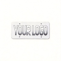 Nouveaux produits : Plaque d'immatriculation en PVC de luxe, personnalisée avec logo privé, lettres en relief, imperméable, brillante, décoration universelle pour voiture