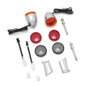 Đèn báo rẽ Chrome Bullet Giá đỡ đèn báo rẽ phía sau cho Harley Sportster XL1200 1992-2017 - Product Image 3