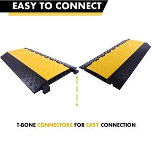 مطب سرعة مطاطي للطرق عالي التحمل بسعة تحميل كبيرة، متوفر بـ 1 و<span class=keywords><strong>2</strong></span> و3 و4 و5 و6 قنوات، واقي للجسور ومنحدر للكابلات، بيع بالجملة من المصنع - Product Image 4