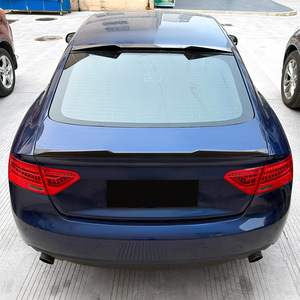 Audi A5 8T Sportback Rear Spoiler Piano Black Carbon Fiber Texture Ducktail Trunk <b>Wing</b> 2007-2016 - Product Image 2