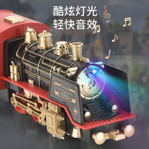 Đồ Chơi Trẻ Em Quà Tặng Giáng Sinh <span class=keywords><strong>Train</strong></span> Set Cho Cây Giáng Sinh Có Thể Sạc Lại Tàu Điện Cho Trẻ Em Với Từ Xa Hơi Nước Đèn Âm Thanh - Product Image 3