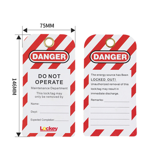 Etiquetas de señales de etiquetado de bloqueo de seguridad, información de etiquetas de etiquetado de bloqueo de papel, bloqueo y seguridad - Product Image 5