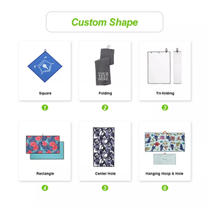 Vente en gros de serviette de golf gaufrée en microfibre de qualité supérieure avec aimant serviette de golf compacte avec logo personnalisé serviette de golf magnétique - Product Image 6