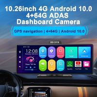 Navigasi GPS Layar Sentuh 10,26 Inci BARU, Dashcam 4G Kamera Depan dan Belakang Ganda, ADAS, Carplay & Android Auto, Streaming Langsung