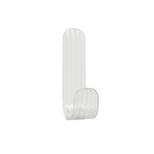 Yi Xiaofan J-Shaped <b>Adhesive</b> <b>Hooks</b> 4 Pack Transparent Modern Design For Bathroom Kitchen Wall Mounting No Drilling Required - Product Image 4