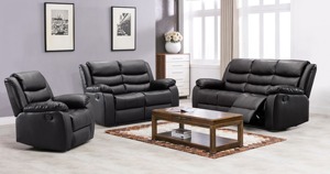 Frank Good Furniture Direct Factory Sale Modern 3-Seater Cooling Synthetic Leather Sectional <b>Sofa</b> Recliner for Apartments - Product Image 5
