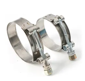 Colliers de serrage en acier inoxydable collier de serrage galvanisé boulon en t 70mm collier de serrage à boulon en T