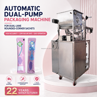 Máquina Envasadora de Salsas Automática de Doble Carril DEEPACK, Máquina de Llenado y Sellado de Sobres de 7-60 ml para Ketchup y Aceite de Chile
