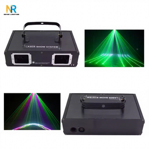 <span class=keywords><strong>Pro</strong></span> <span class=keywords><strong>RGB</strong></span> 3in1 Projecteur de lumière Laser couleur Double tête Laser Show avec effet de numérisation pour DJ Theme Park Source de lumière LED - Product Image 1