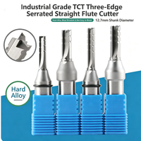 Fresa de tres filos con punta de carburo TCT para ranurar y cortar madera dura, madera maciza y aglomerado.