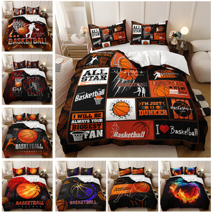 Thoải Mái Polyester Vải Thể Thao Bóng Rổ Chàng Trai Bộ Đồ Giường Set Teen Duvet Cover Set - Product Image 2