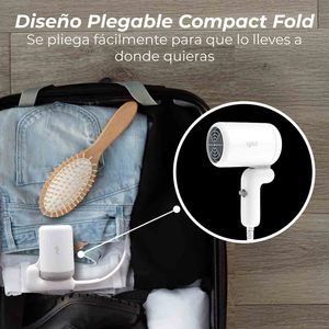 Asciugacapelli da viaggio Gkl Mini 400W bianco con 2 livelli di potenza per uso portatile - Product Image 3