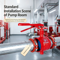 Système de protection incendie, vanne papillon à signalisation incendie en fonte ductile DN150 6 pouces avec connexion rainurée et poignée