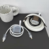Étui de protection en silicone transparent pour chargeur et câble pour accessoires de charge iPhone 20W/18W