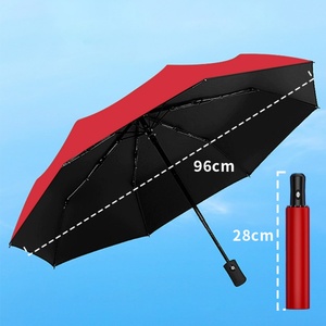 Elegant Customized Corporate Gifts 3-Folding Straight <b>Umbrella</b> Fully-Automatic Opening <b>Windproof</b> for Birthdays Employee - Product Image 2