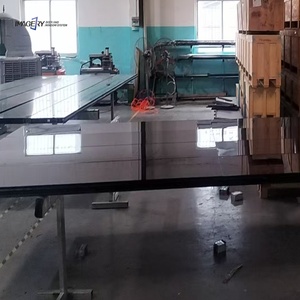 Puerta <span class=keywords><strong>de</strong></span> Garaje Seccional <span class=keywords><strong>de</strong></span> Aluminio con Vidrio Negro Tintado <span class=keywords><strong>de</strong></span> Vista Completa, con Marco Oculto Automático <span class=keywords><strong>de</strong></span> Estilo Moderno para Villa o Taller - Product Image 4