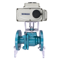 SONGO DN65 PN16 2.5 pouces Q41F-16C WCB bride connecté PTFE doublure 2 voies 2 PIÈCES robinet à tournant sphérique